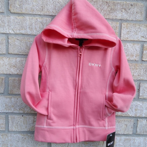 Dkny Other - SIZE 5. NWT. DKNY girl’s pink hooded sweatshirt.